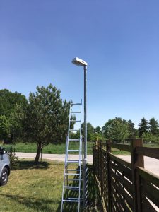 2 LED Mastleuchten in der 19KW 2018 Wechsel von HQL auf LED
